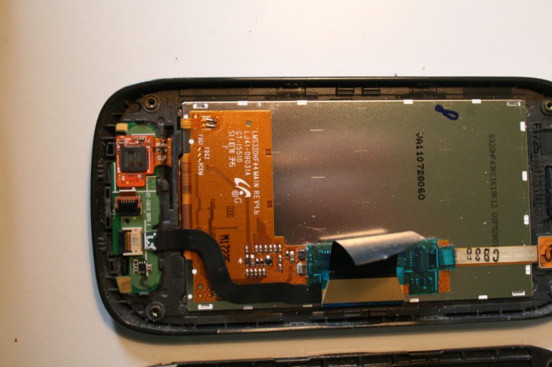 Galaxy 551 arrière de l'écran et circuit de bouttons